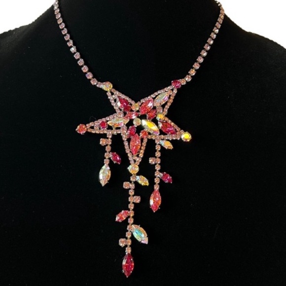 🔸NICKY BUTLER Limited Edition Multi Crystal Shooting Star Statement Necklace - Picture 3 of 12